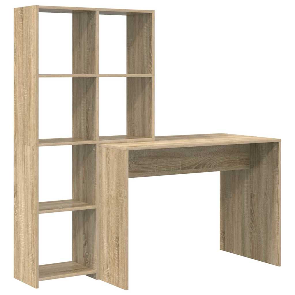 Skrivbord Sonoma-ek 138,5 x 55 x 143 cm Konstruerat trä
