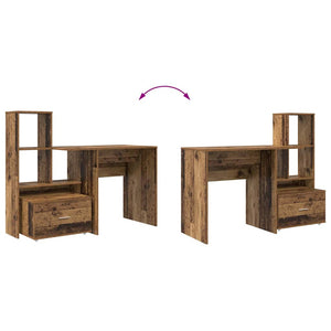 Skrivbord Gammalt trä 131,5 x 50 x 106,5 cm Konstruerat trä