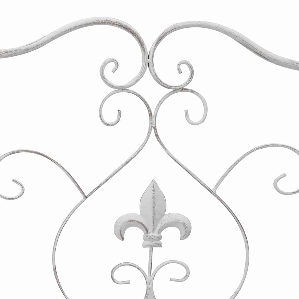 Trädgårdsbänk Vit 104 x 54 x 93 cm Stål