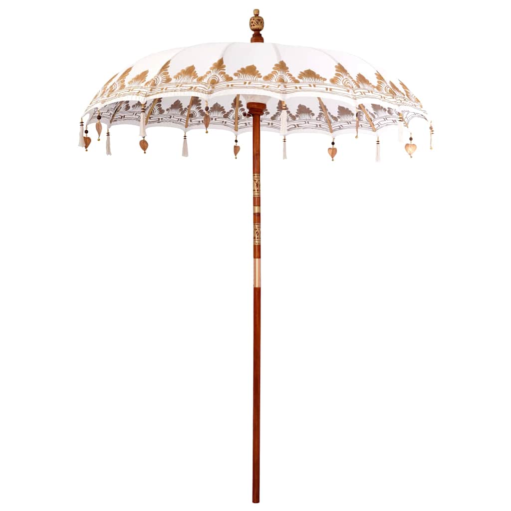 Balinesisk Parasol Kräm 185 x 185 x 260 cm Bomull