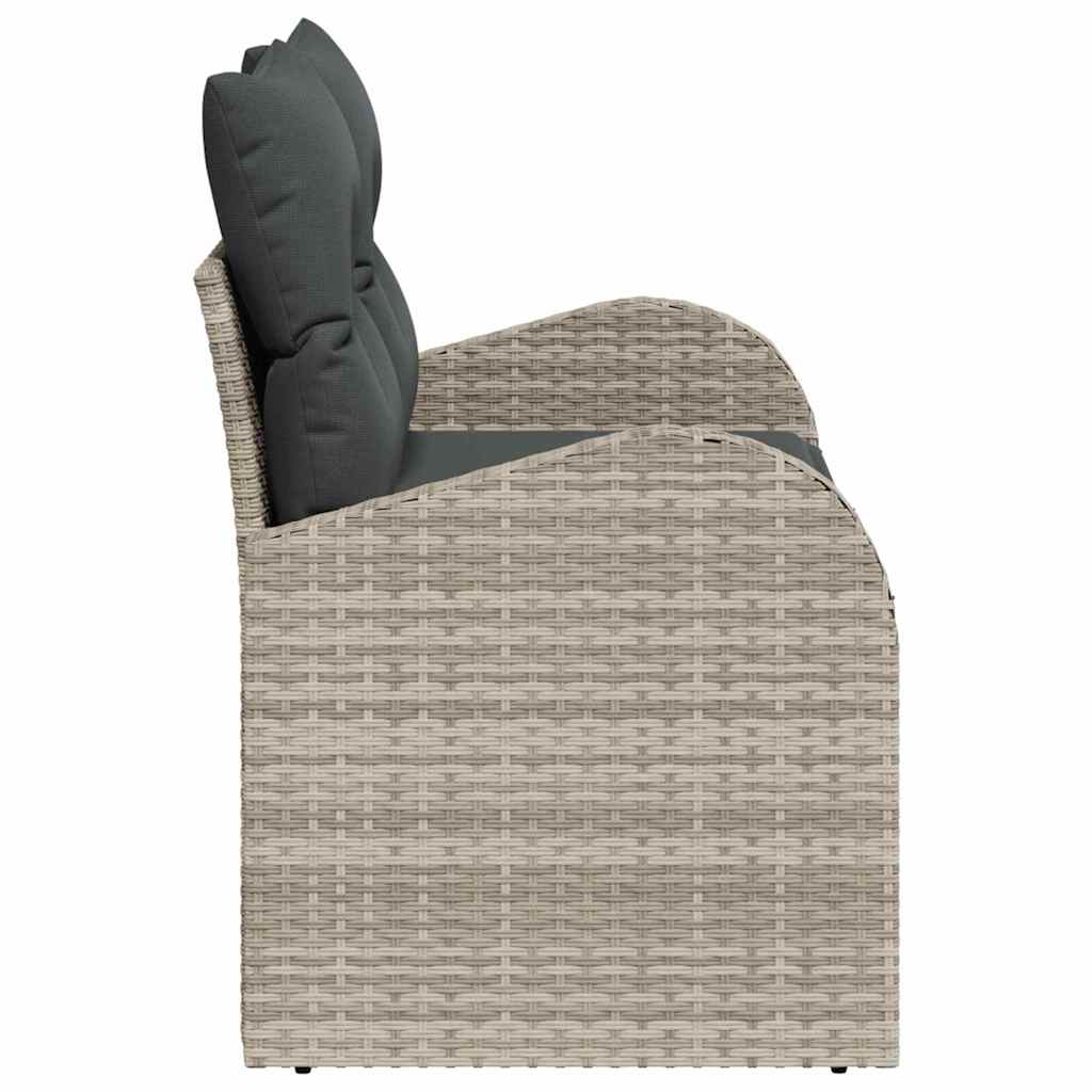 Trädgårdsoffa Ljusgrå 124 x 62 x 69 cm konstrotting