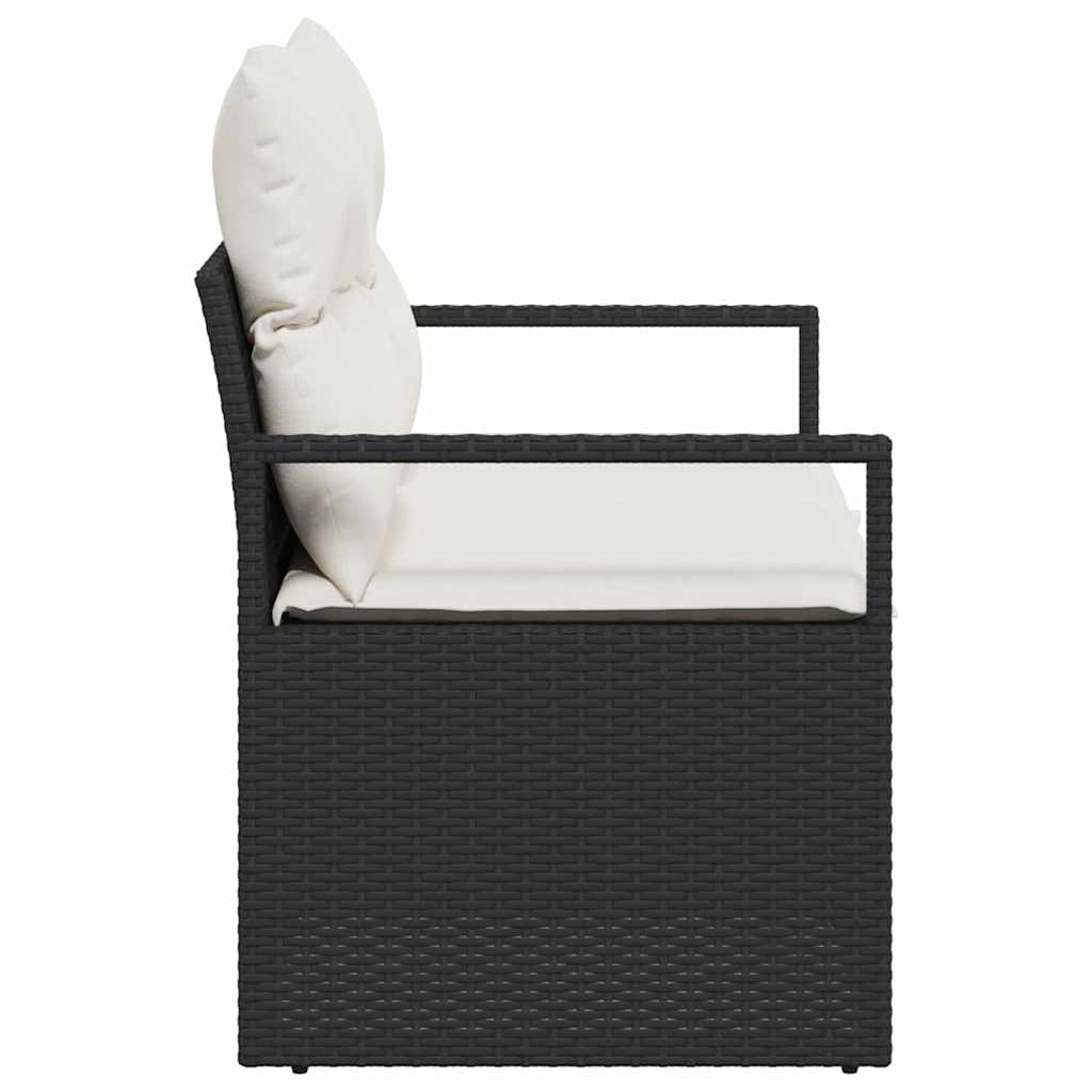 Trädgårdsoffa med kudde 120 x 62 x 69 cm konstrotting