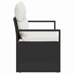 Trädgårdsoffa med kudde 120 x 62 x 69 cm konstrotting