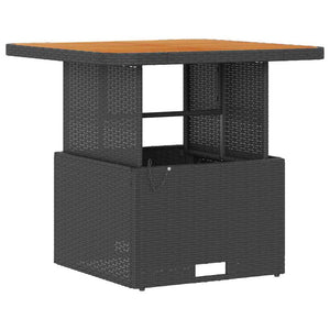 Trädgårdsmöbelset Svart konstrotting