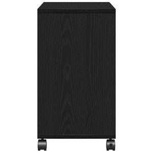 Sidobord med hylla Svart ek 50 x 30 x 55 cm Konstruerat trä