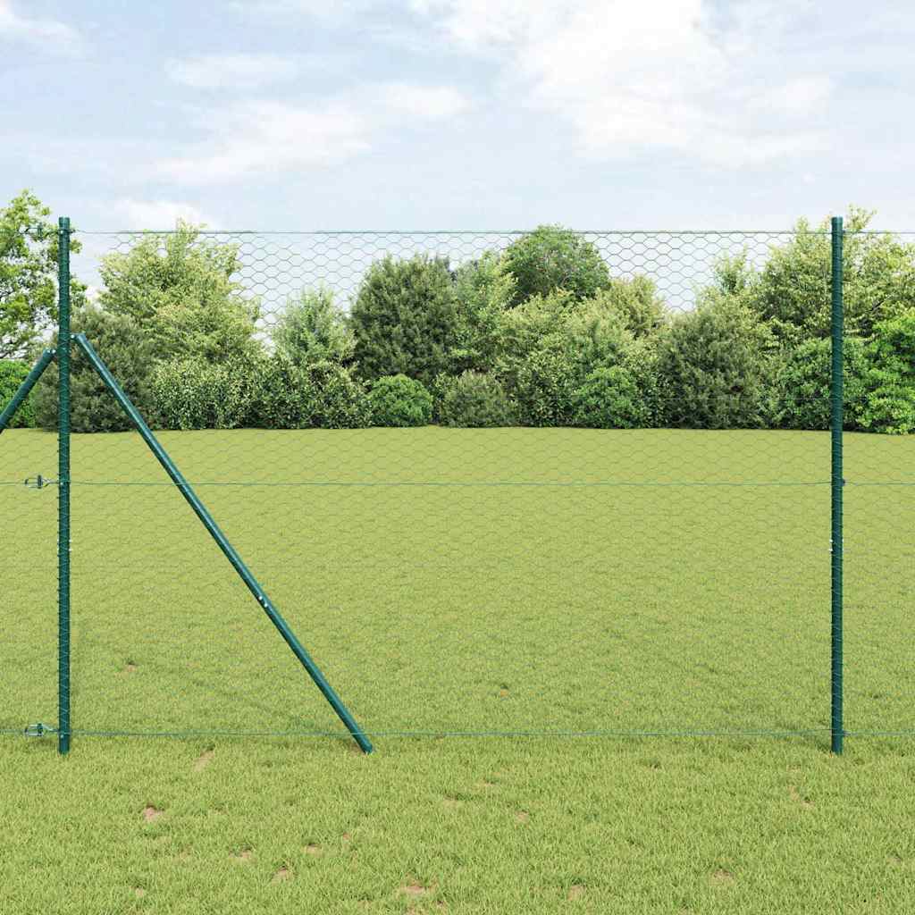 Hexagonstängsel Grön 1,5 x 10 m PVC