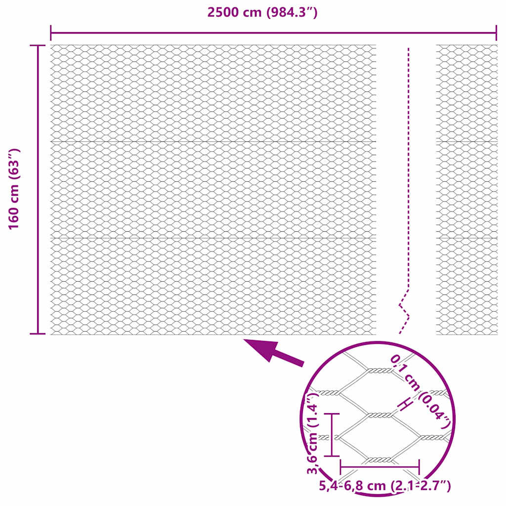 Hexagonstängsel Grön 1,6 x 25 m PVC