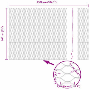 Hexagonstängsel Grön 1,6 x 25 m PVC