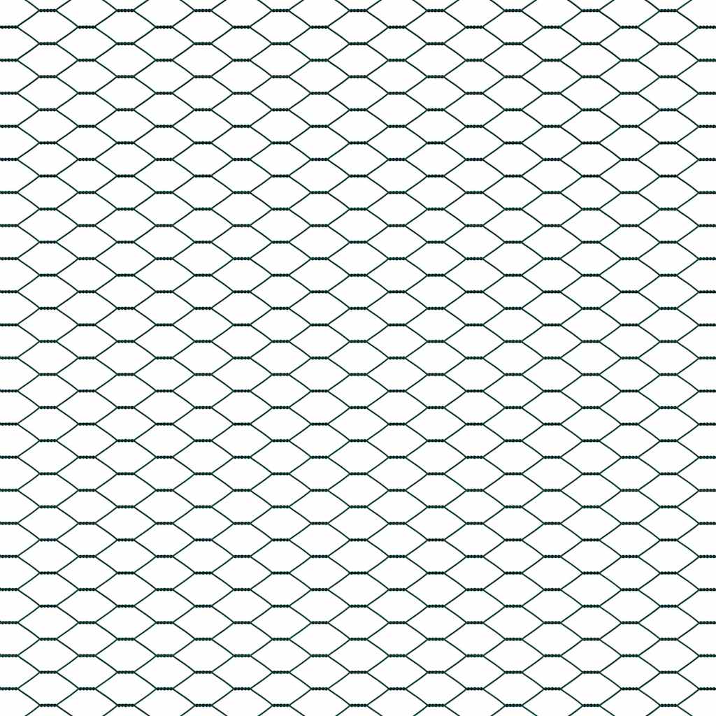 Hexagonstängsel Grön 1 x 100 m PVC