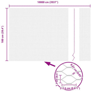 Hexagonstängsel Grön 1 x 100 m PVC