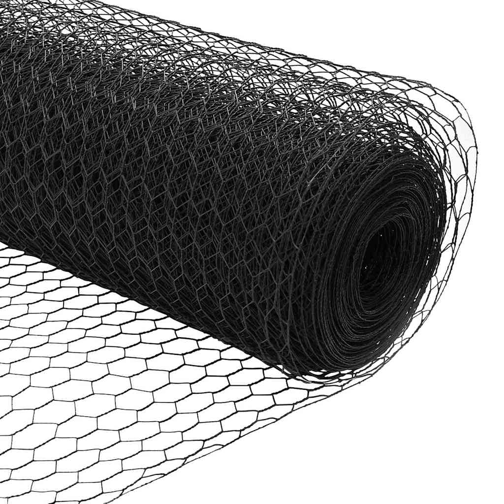 Hexagonstängsel Grå 0,4 x 10 m PVC