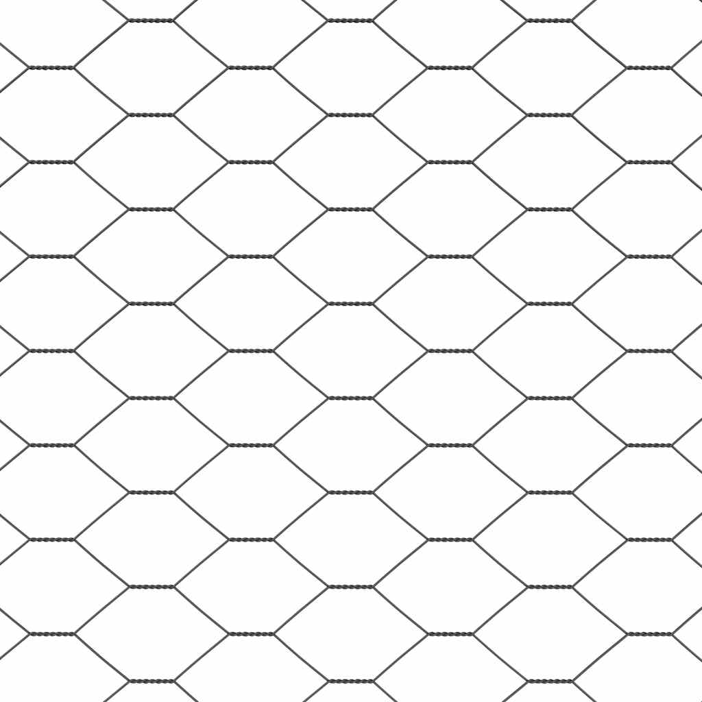 Hexagonstängsel Grå 0,8 x 10 m PVC