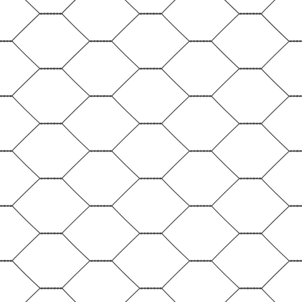 Hexagonstängsel Grå 1 x 10 m PVC