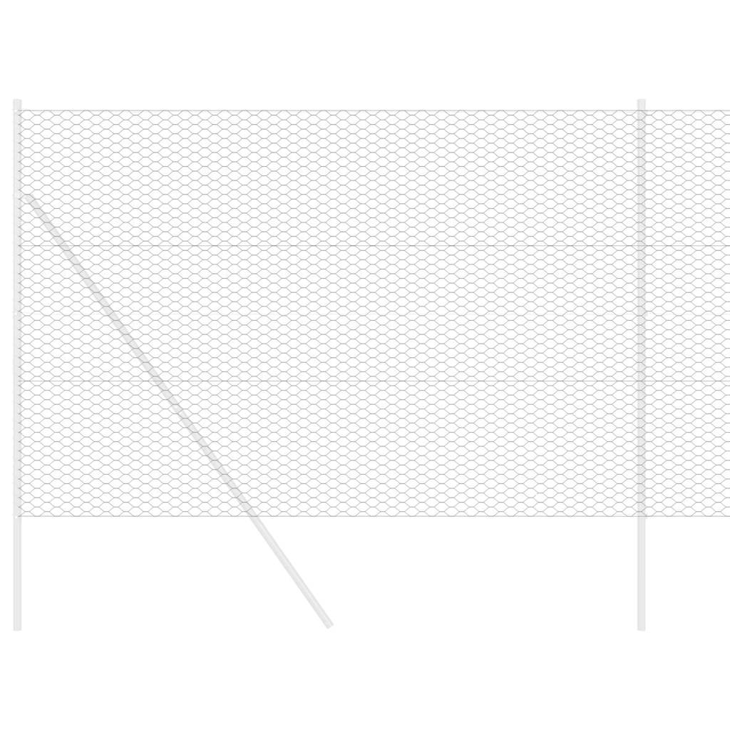 Hexagonstängsel Grå 1,5 x 10 m PVC