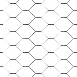 Hexagonstängsel Grå 1,2 x 50 m PVC