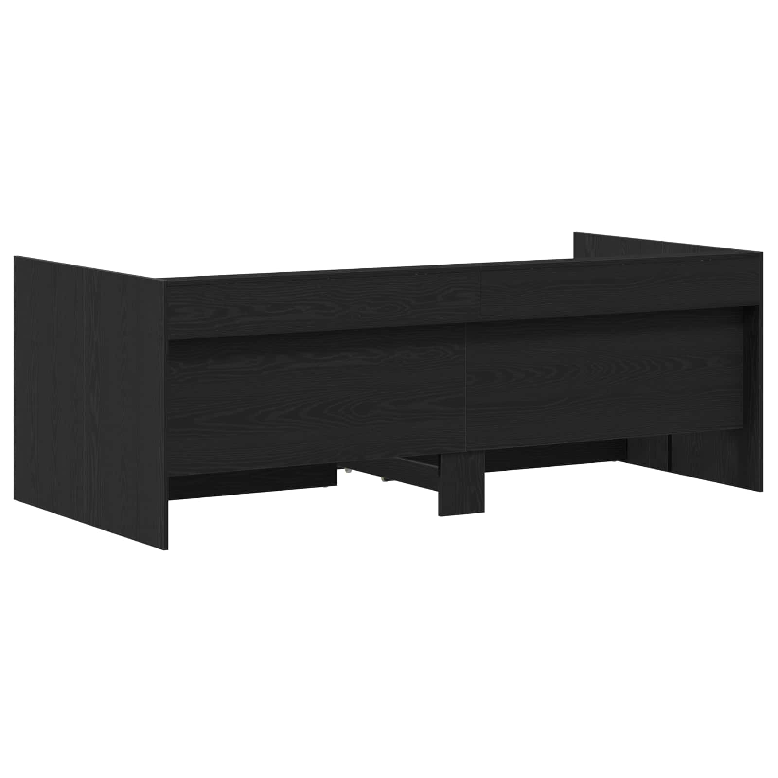 Dagsäng med låda med lagring Grå 90 x 200 cm Konstruerat trä