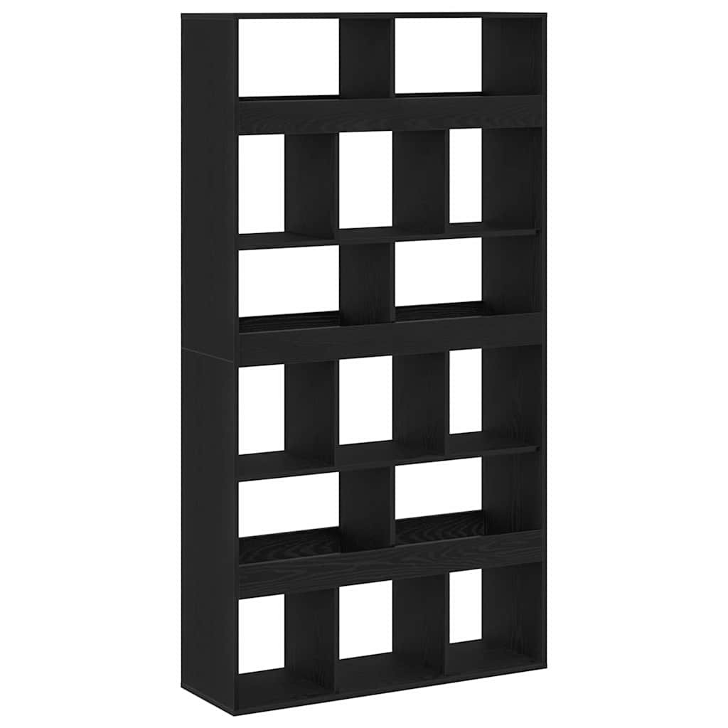 Bokskåp 2 pcs Svart Ek 100 x 33 x 93,75 cm Konstruerat trä