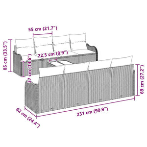 Trädgårdsoffset Svart 55 x 55 x 37 cm konstrotting