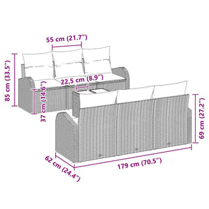 Trädgårdsoffset Grå 55 x 55 x 37 cm konstrotting