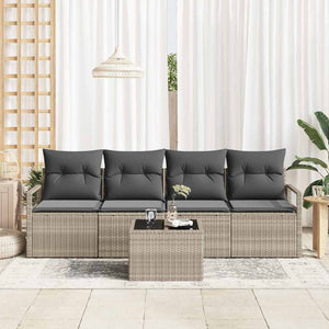 Soffset 5 pcs Ljusgrå och Mörkgrå konstrotting