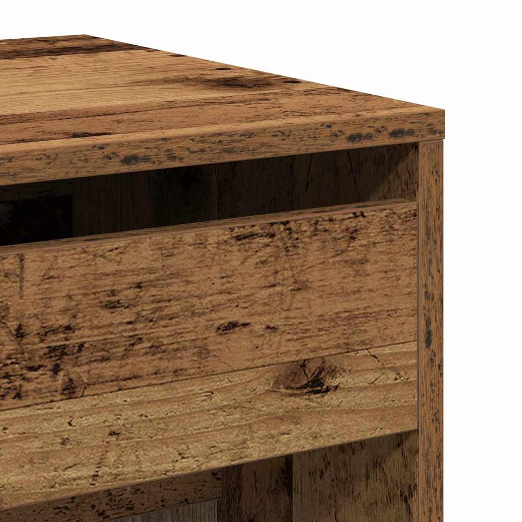 Sminkbord med låda Gammalt trä 60 x 40 x 75 cm Konstruerat trä
