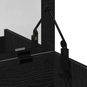 Sminkbord med låda Svart ek 60 x 40 x 75 cm Konstruerat trä