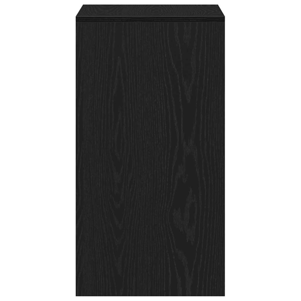 Sminkbord med låda Svart ek 60 x 40 x 75 cm Konstruerat trä