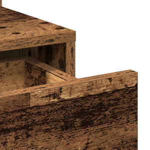 Sminkbord med låda Gammalt trä 80 x 35 x 132 cm Konstruerat trä