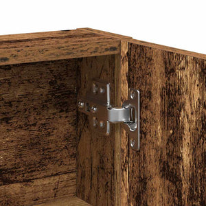 Sminkbord med låda Gammalt trä 80 x 35 x 132 cm Konstruerat trä