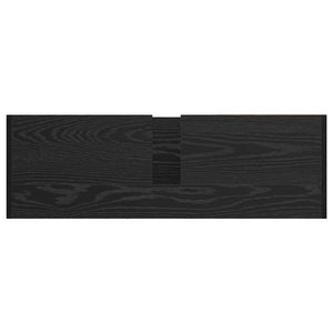 Badrumsskåp med hylla Svart Ek 90 x 29 x 55 cm Konstruerat trä