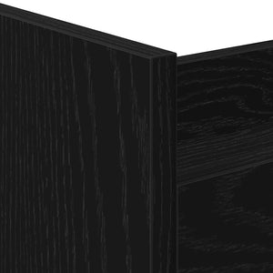 Smal förvaringsvagn Svart Ek 60 x 20 x 82 cm Konstruerat trä