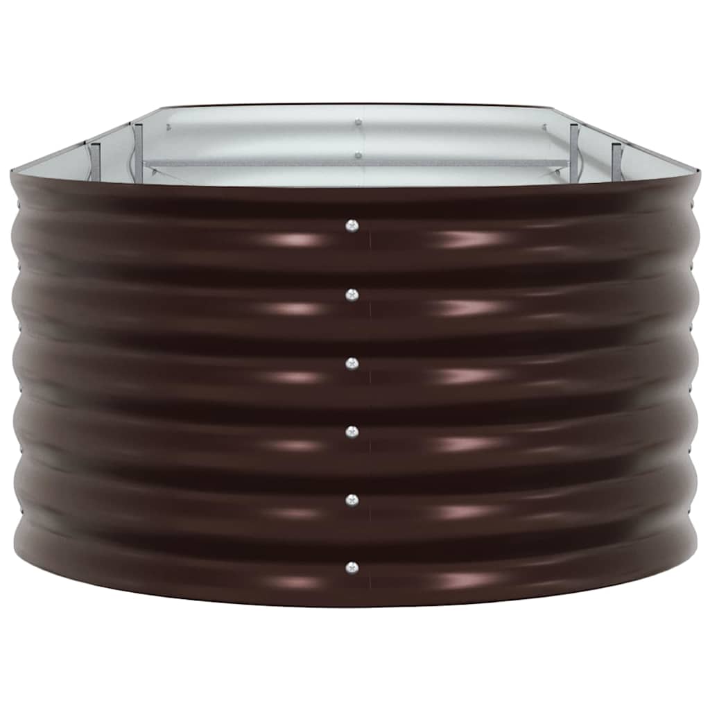 Upphöjd odlingslåda Brun 320 x 80 x 44 cm Stål