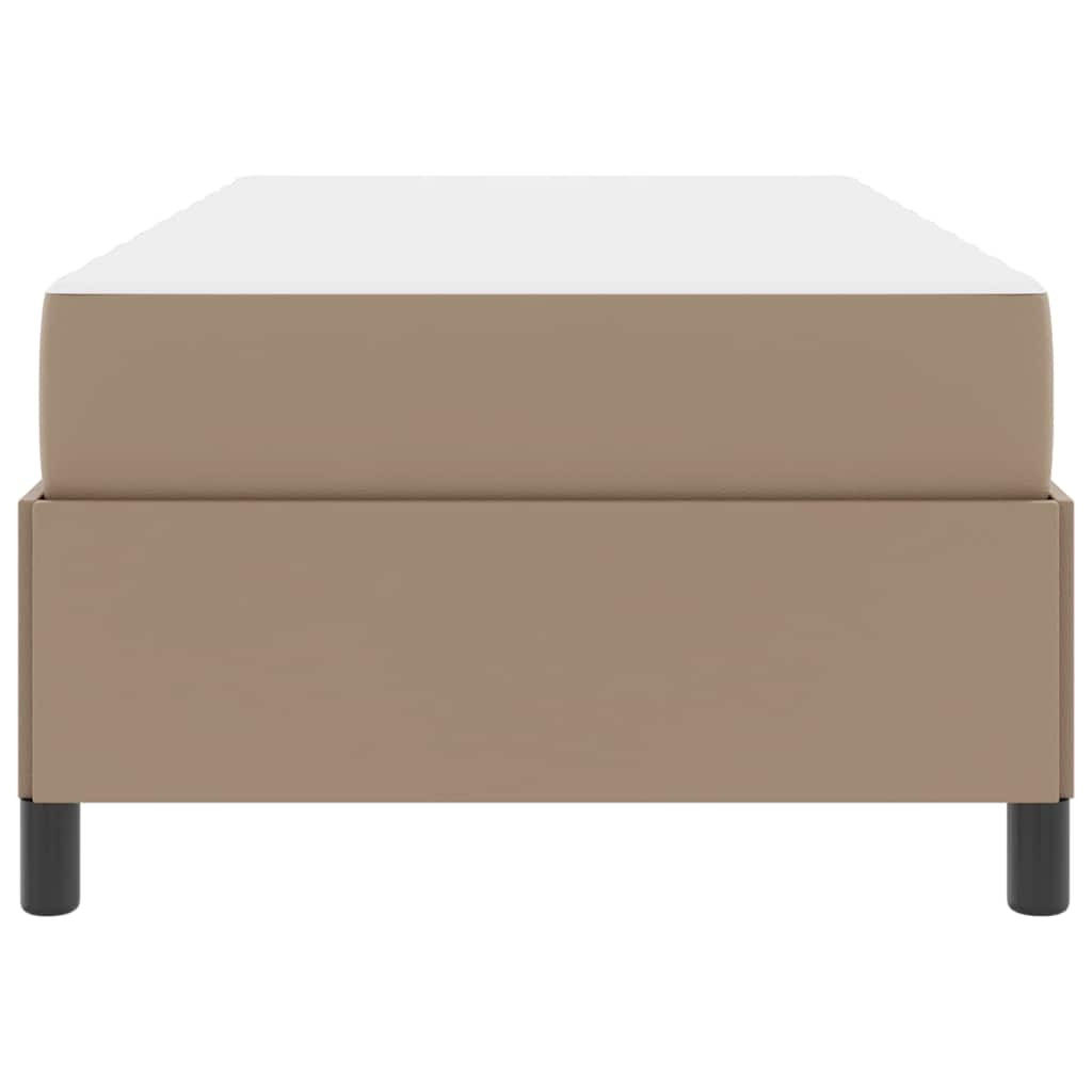 Sängram med madrass Cappuccino 80 x 200 cm tyg