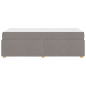 Sängram med madrass Taupe 90 x 190 cm tyg
