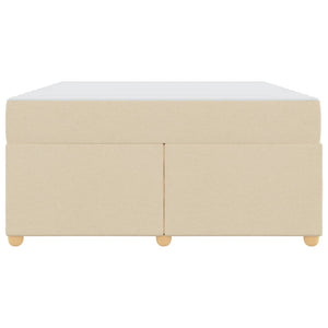 Sängram med madrass Kräm 160 x 200 cm tyg