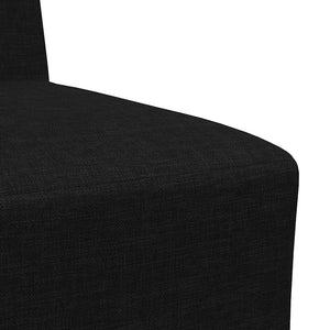 Modulsofa utan armstöd 2 pcs Svart 55 x 74 x 82 cm tyg