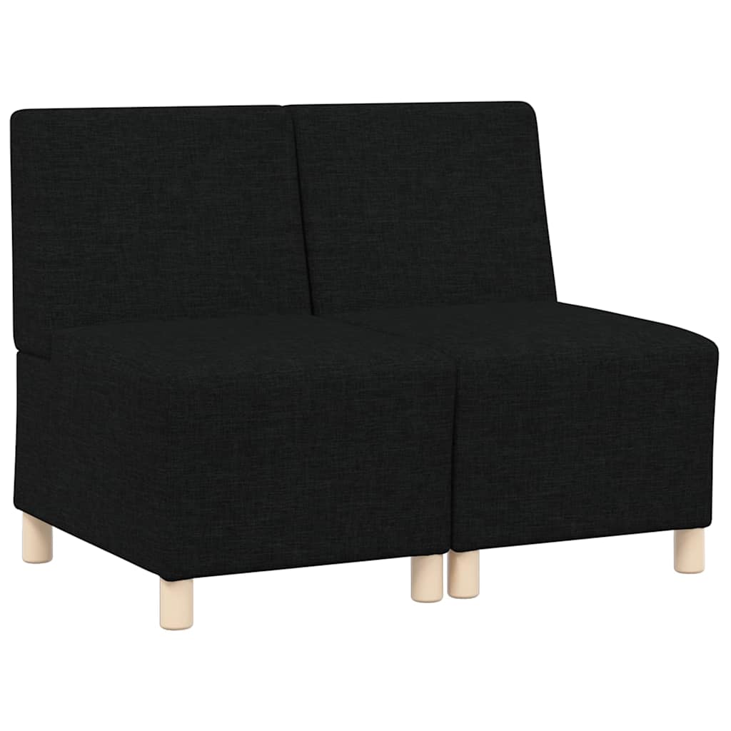 Modulsofa utan armstöd 2 pcs Svart 55 x 74 x 82 cm tyg