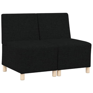 Modulsofa utan armstöd 2 pcs Svart 55 x 74 x 82 cm tyg