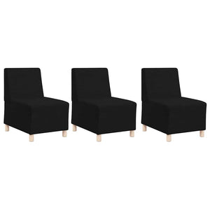 Modulsofa utan armstöd 3 pcs Svart 55 x 74 x 82 cm tyg