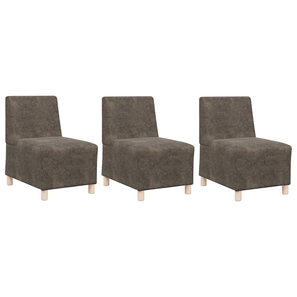 Modulsofa utan armstöd 3 pcs Mörkgrå 55 x 74 x 82 cm