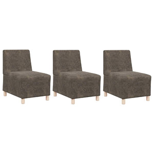 Modulsofa utan armstöd 3 pcs Mörkgrå 55 x 74 x 82 cm