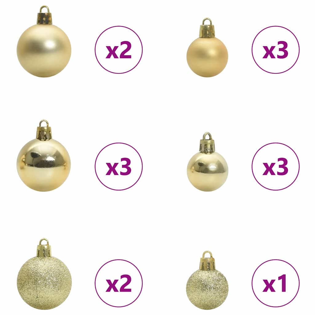 Plast Hingad Julgran med 150 LED-lampor Vit 150 cm PE och PVC