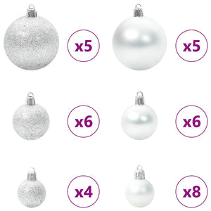 Plast Hingad Julgran med 150 LED-lampor Vit 150 cm PVC