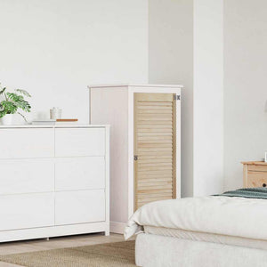 Skåpdörr med dörr Naturfärg 140.5 x 2 x 59.5 cm Massiv furu