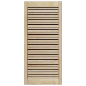 Skåpdörr med dörr Naturfärg 140.5 x 2 x 59.5 cm Massiv furu