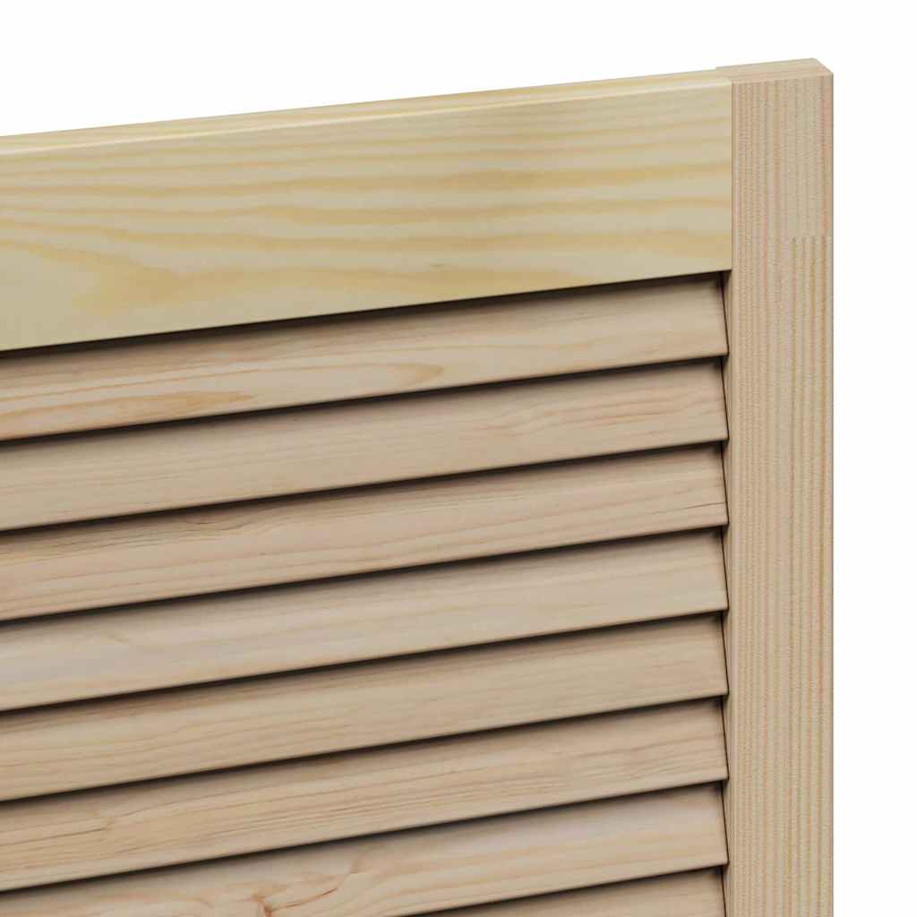 Skåpdörr med dörr Naturfärg 140.5 x 2 x 59.5 cm Massiv furu