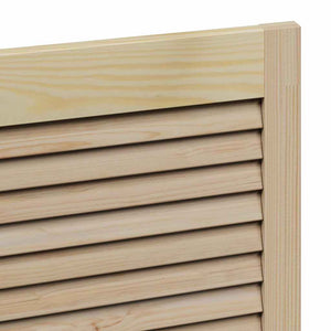 Skåpdörr med dörr Naturfärg 140.5 x 2 x 59.5 cm Massiv furu