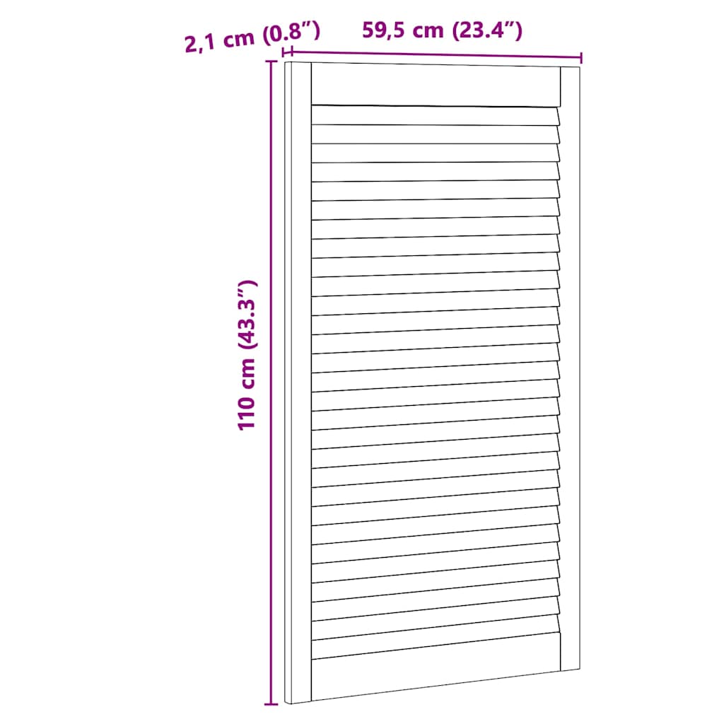 Skåpdörr med dörr Naturfärg 140.5 x 2 x 59.5 cm Massiv furu
