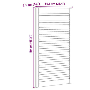 Skåpdörr med dörr Naturfärg 140.5 x 2 x 59.5 cm Massiv furu