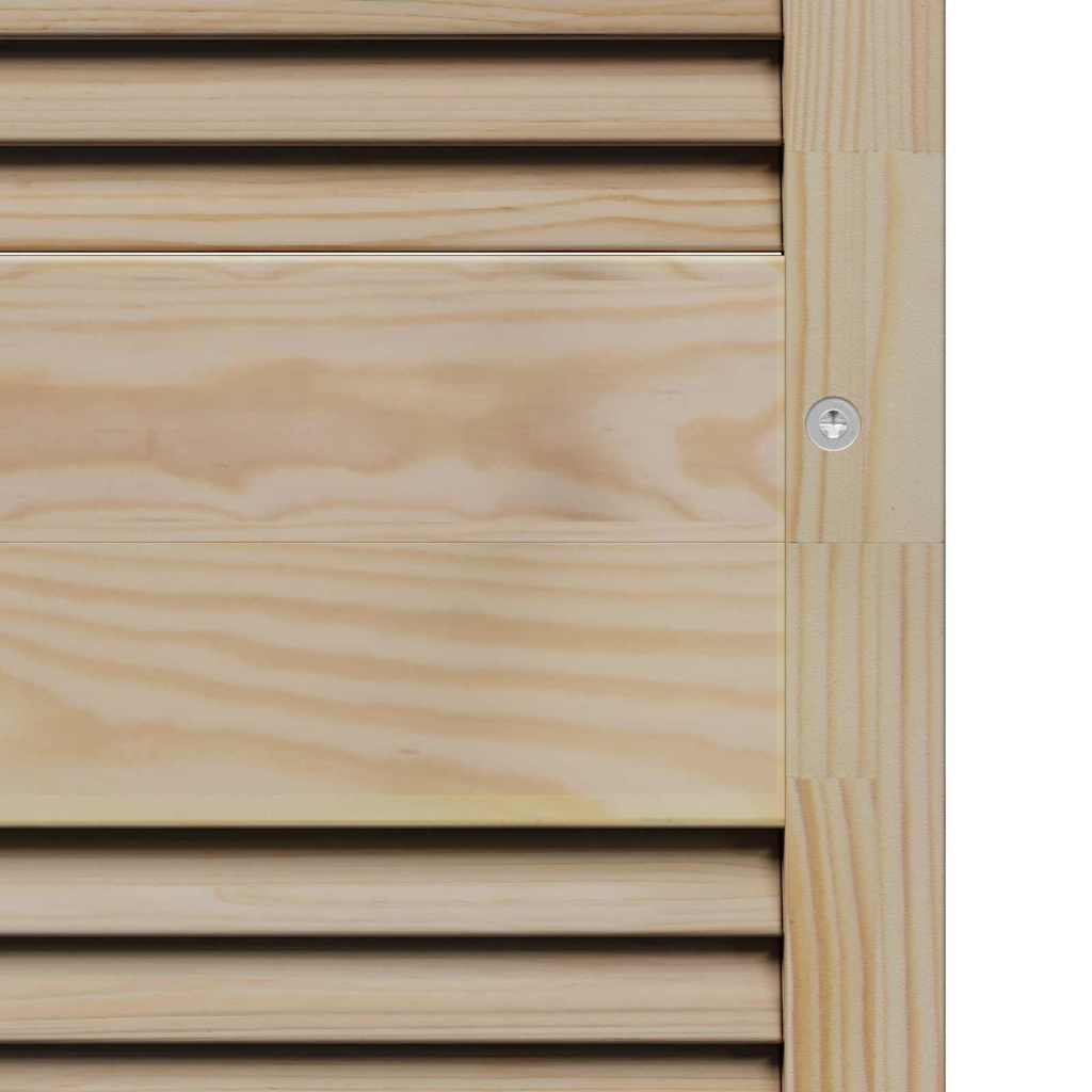 Skåpdörr med dörr Naturfärg 140.5 x 2 x 59.5 cm Massiv furu